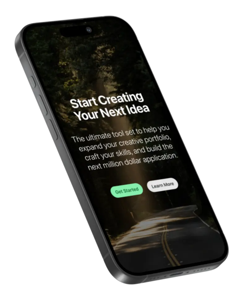 cell phone with a website template